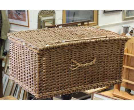 Wicker Linen Trunk Basket together with a Quilted Bed Throw