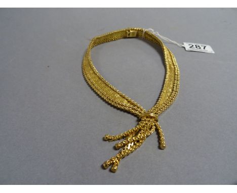 Christian Dior yellow metal necklace