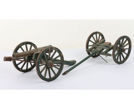 TOY CANNON & LIMBER, APPEARS TO BE A 12 POUND NAPOLEAN, these are made to scale probably by a soldier during the CW while in 