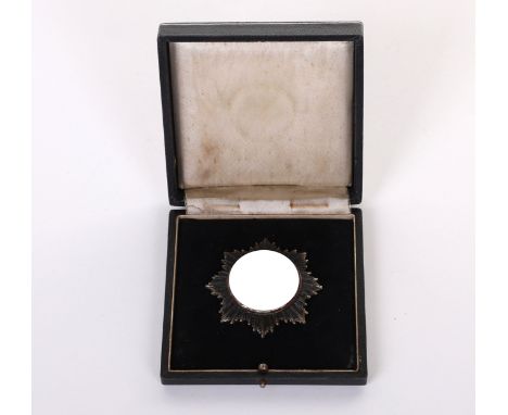 WW2 GERMAN CROSS IN SILVER AWARD HOUSED IN ORIGINAL BOX, worn example of a silver grade Deutsches Kreuz in silver with undama