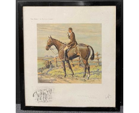 § Charles Johnson Payne 'Snaffles' (1884-1967) 'The Gent in Ratcatcher', colour print, hand-signed in pencil and blindstamped