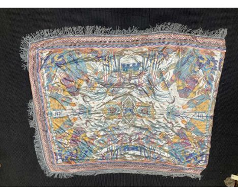 A Turkish silk tapestry, 185 x 204cm
