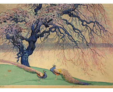 William Giles When Winter Wanescolour relief print, unframed30cm x 35cm