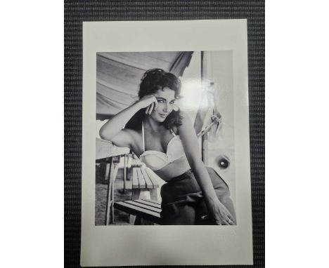Frank Worth (1923-2000) Elizabeth Taylor; taken on the set of Giantblack and white lithographic print bearing blindstamp, unf