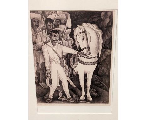 After Diego Rivera Agrarian Leader Zapata facsimile signed and numbered 12/10035 x 29.5cm;together with exhibition posters fo