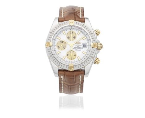 Breitling. A stainless steel automatic calendar chronograph wristwatch with mother of pearl dialModel: ChronomatReference: B1