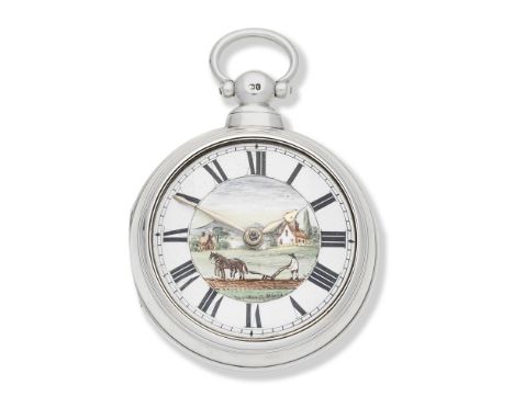 Robert Hull, Newmarket. A silver key wind pair case pocket watchDate: London Hallmark for 1874Movement: Gilt full plate fusee