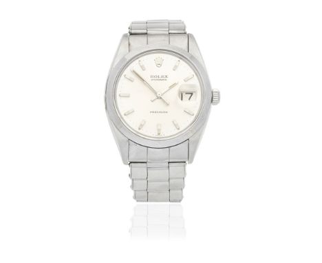 Rolex. A stainless steel manual wind calendar bracelet watchModel: Oysterdate PrecisionReference: 6694Date: Circa 1968Movemen