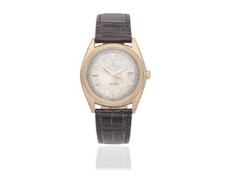 Rolex. An 18K gold automatic calendar bubble back wristwatch with roulette date wheelModel: Oyster Perpetual 'Ovettone' Pre-D