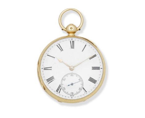 Gray &amp; Co, 52 Market Place, Leicester. An 18K gold key wind open face pocket watchDate: London Hallmark for 1871Movement: