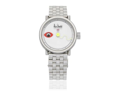Alain Silberstein. An unusual Limited Edition automatic stainless steel bracelet watchModel: Cyclope, No.429/500Date: Circa 1