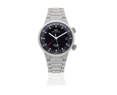 IWC. A titanium automatic calendar bracelet watch with alarmModel: GST AlarmReference: 3537-001Date: Purchased 1st October 20
