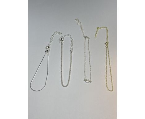 FOUR MARKED SILVER BRACELETS