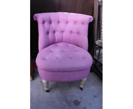 A NEXT BUTTON-BACK BEDROOM CHAIR