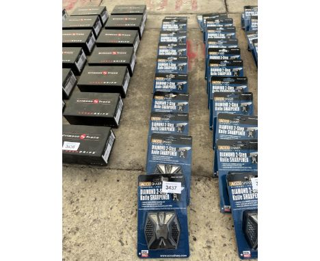 TWELVE NEW AND PACKAGED ACCUSHARP DIAMOND 2 STEP KNIFE SHARPENERS