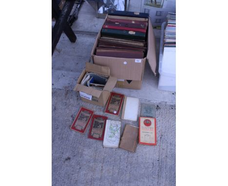 AN ASSORTMENT OF VINTAGE RECORDS AND VINTAGE ORDNANCE SURVEY MAPS