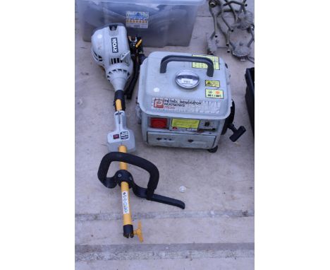 A PROFORMANCE PETROL GENERATOR AND A RYOBI PETROL STRIMMER ENGINE