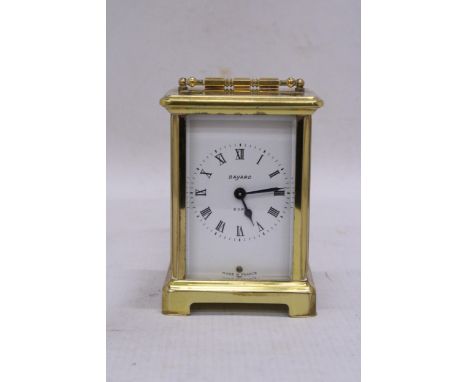 A BAYARD 8 DAY CARRIAGE CLOCK IN GOOD WORKING ORDER BUT NO WARRANTY GIVEN