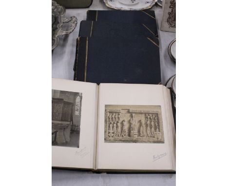 FOUR VINTAGE PHOTO ALBUMS TO INCLUDE PHOTOS OF THE LAKE DISTRICT, MIDDLETON, CHESTER, ETC.,