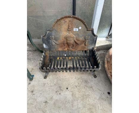 A VINTAGE FIRE GRATE