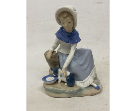 A NAO FIGURINE"MILK FOR THE CAT"