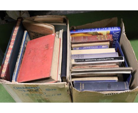 A QUANTITY OF BOOKS TO INCLUDE GEOFF AND HOPE PRICE "MIRACLES" THE LOCAL HISTORIAN'S ENCYCLOPEDIA, R. BROWNING'S POEMS, ETC.,