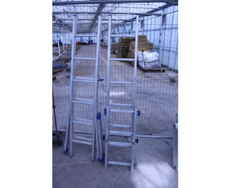 AN ALUMINIUM MULTIFUNCTIONAL LADDER