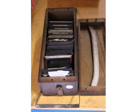 A BOX OF VINTAGE LANTERN SLIDES