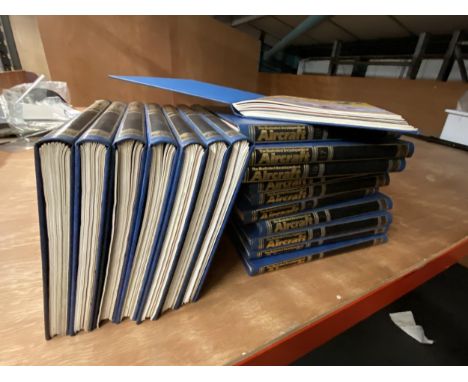 EIGHTEEN VOLUMES OF THE ILLUSTRATED ENCYCLOPEDIA OF AIRCRAFT