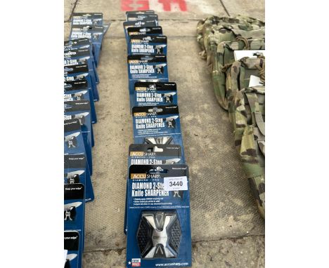 ELEVEN NEW AND PACKAGED ACCUSHARP DIAMOND 2 STEP KNIFE SHARPENERS