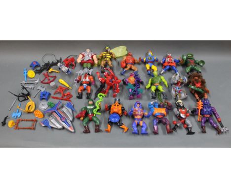 A group of 18 Mattel 1980's Masters of the Universe He-Man action figures: Grizzlor with weapon, Ram-Man with weapon, Leech, 