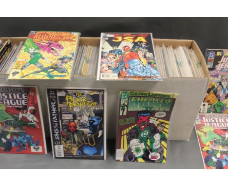 A group of approx 300 DC comics, Justice League of America comics, including Justice League Elite, JLX, JLA, Green Lantern, G