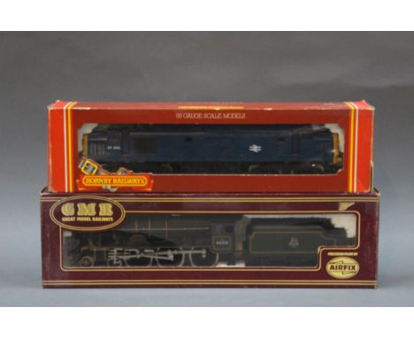 A Hornby 00 gauge BR class 37 diesel locomotive, (R369), in blue livery, and an Airfix GMR (Great Model Railways) 4-6-0 Royal