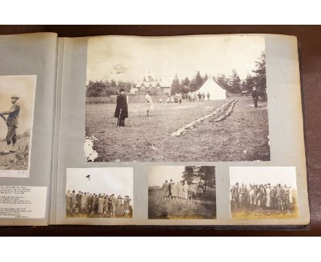 Royal Interest - A early 20th century photograph album, containing original black and white photographs, including George V a
