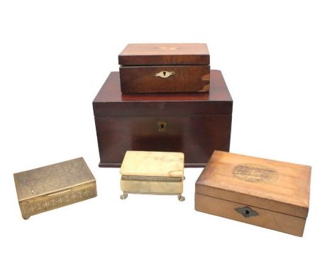 A collection of 19th and 20th century trinket boxes