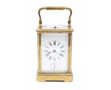Henry Capt L Gallopin & Cie, Geneve, repeat carriage clock with an alarm. Movement serial number 13397. Brass case with bevel