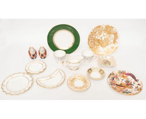 A collection of Royal Crown Derby mixed china, i.e. Derby Panel Green, Olde Avesbury, Brocade, Mandarin, Lombardy and others,