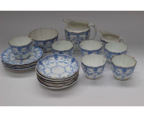 Royal Crown Derby - An early 20th century part tea service comprising of six cups, six saucers, six side plates, sugar bowl, 