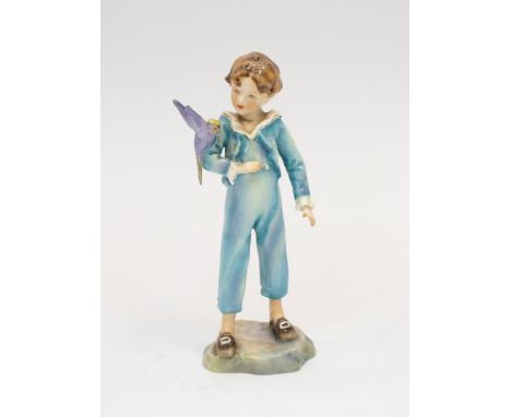 A mid 20th century Royal Worcester figure, 'The Parakeet'.
