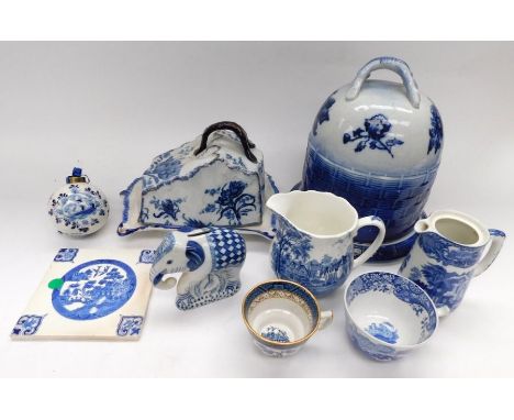 Large collection of blue &amp; white China and pottery items 19th &amp; 20th Century including Spode&nbsp;