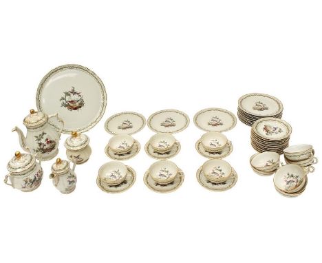 A L Bernardaud & Co. Limoges "Chevreuse" pattern twelve piece breakfast service to include: breakfast cups, saucers, plates, 