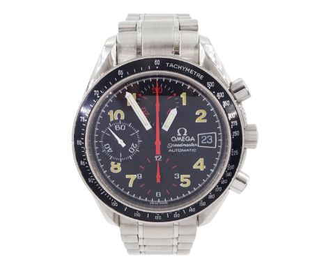 Omega Speedmaster gentleman's stainless steel automatic wristwatch, Ref. 175.0083, Cal. 1152, movement No. 55597732, black di