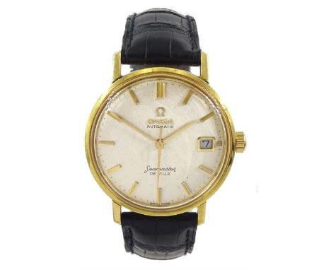 Omega Seamaster De Ville gentleman's 18ct gold automatic wristwatch, Ref. 166.5020, Cal. 562, silvered dial with baton hour m