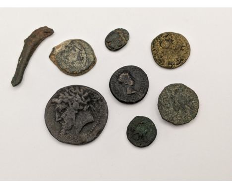 Ancient coinage  - A mixed collection to include Ptolemaic Obul example, Numidia descendants of Massinissa bronze, Proto curr