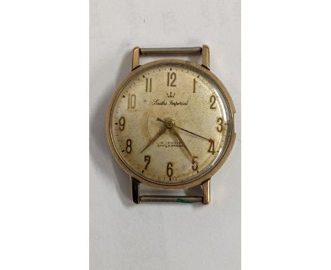 A Smiths Imperial 1960s 9ct gold wristwatch with engraved casebackLocation: 