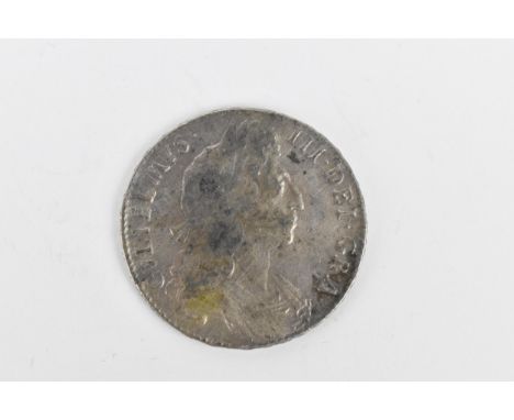 Wreck Coins - H.M.S Association - William III (1689-1702), Halfcrown 'Small Shields' dated 1696, First Laureate and draped bu