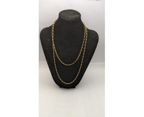 A 9ct gold chain link necklace total weight 13.3gLocation: 