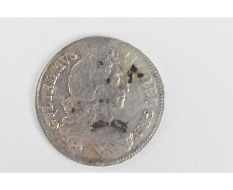 Wreck coins - H.M.S. Association - William III (1689 -1702), Crown, dated 1696, First Laureate and draped bust, right, ./. , 