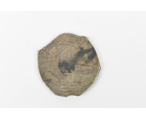 Wreck coins - HMS Association - Colonial Cob Coinage - Peru - Charles II (1665 -1700), 8 Reales, Lima Mint, dated 1689, witho