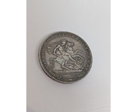 United Kingdom - George III (1760-1820) Crown, dated 1819, 'LIX', laureate portrait of King George III right, ./., St George 